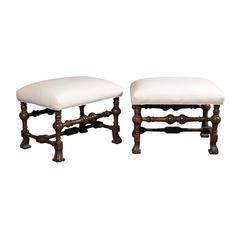 Pair of Spanish Style Benches/Stools