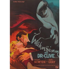 Affiche allemande du film La chambre cachée / Obession / Der Wahnsinn Des Dr. Clive