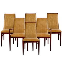 Set of Six Walnut Dining Chairs by Dillingham 9