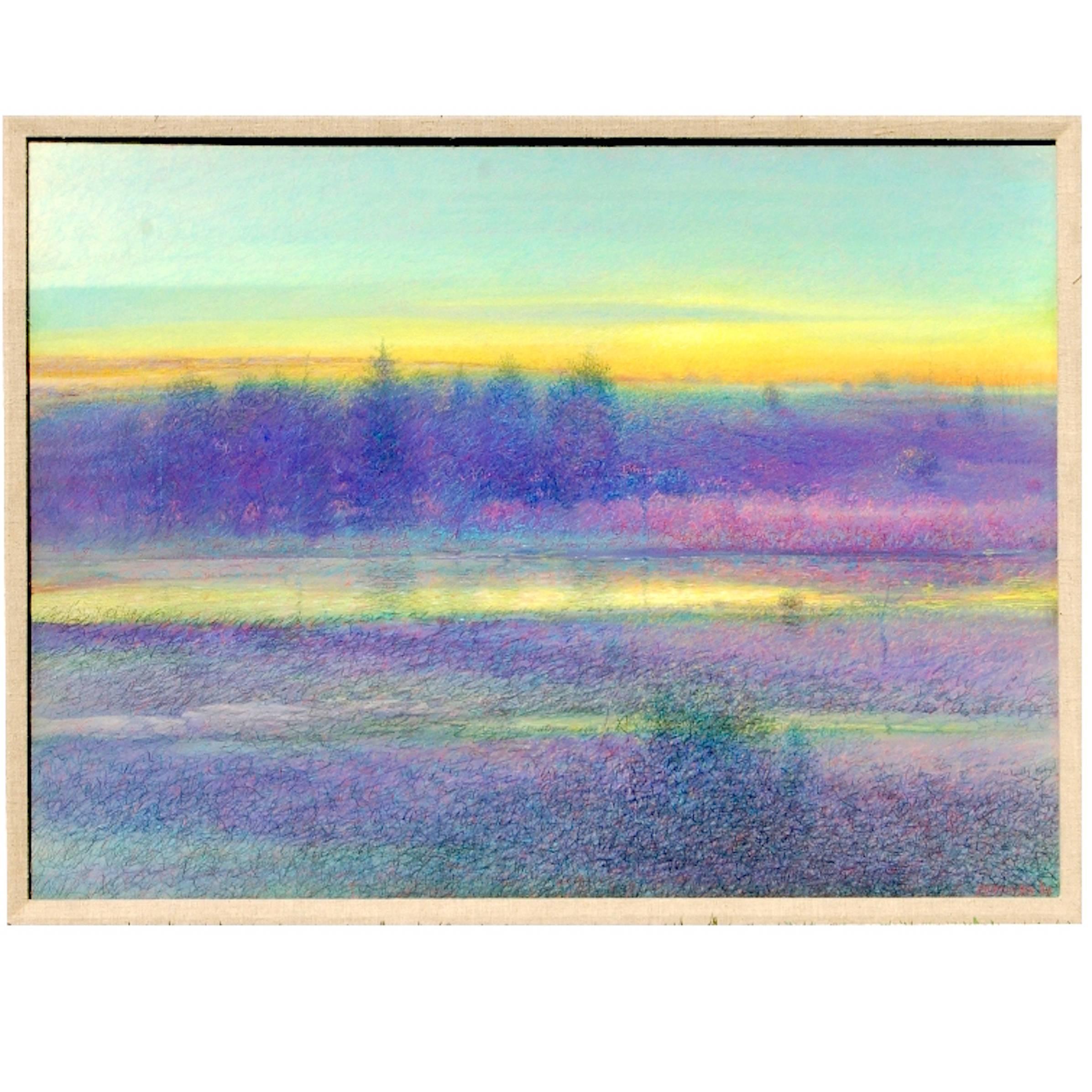 Peinture au pastel « Shallow River » de Tom Perkinson en vente