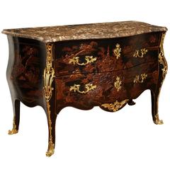 French Louis XV Style Chinoiserie Two-Drawer Chest