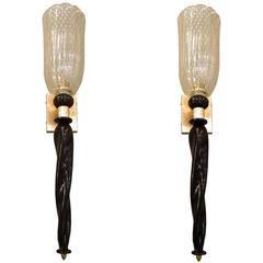 Pair of Barovier Murano Sconces 12