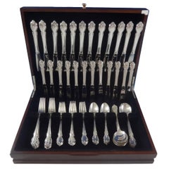 Breton Rose by International Sterling Silver Flatware Set, 12 Service, 72 Pieces