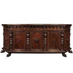 18th Century Italian Renaissance Walnut Buffet
