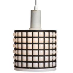 Gridded Glass and Bronze Ceiling Pendant by Tapio Wirkkala 7
