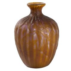 Emile Gallé French Art Nouveau Glass Vase