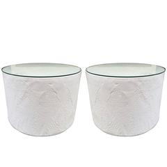 Pair of Decorative Plaster Pedestals style of John Dickinson 3