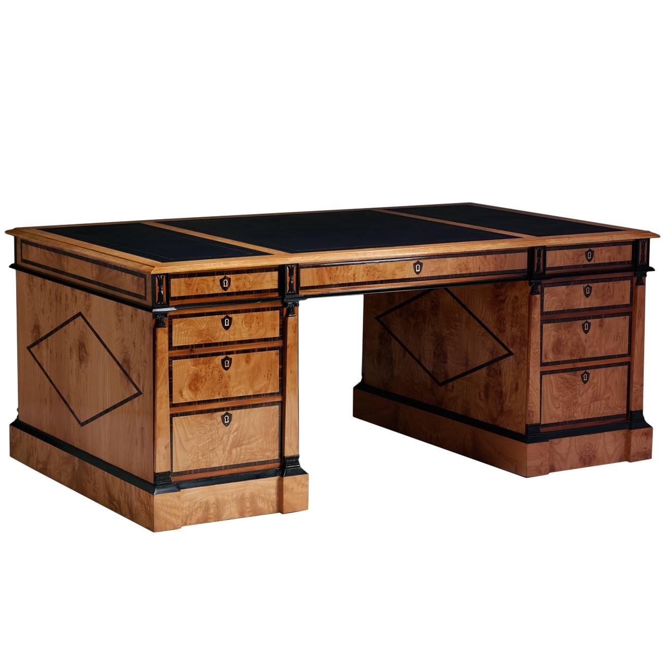 Pedestal Desk in the Biedermeier manner For Sale