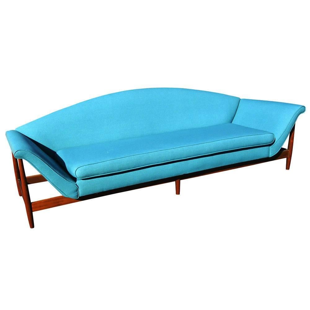 Vintage Midcentury Danish La Gondola Sofa Inspired by Finn Juhl 