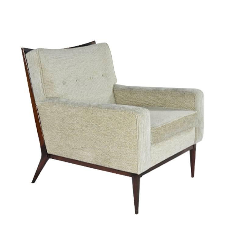 Paul McCobb for Directional Lounge Chair in Grey Chenille
