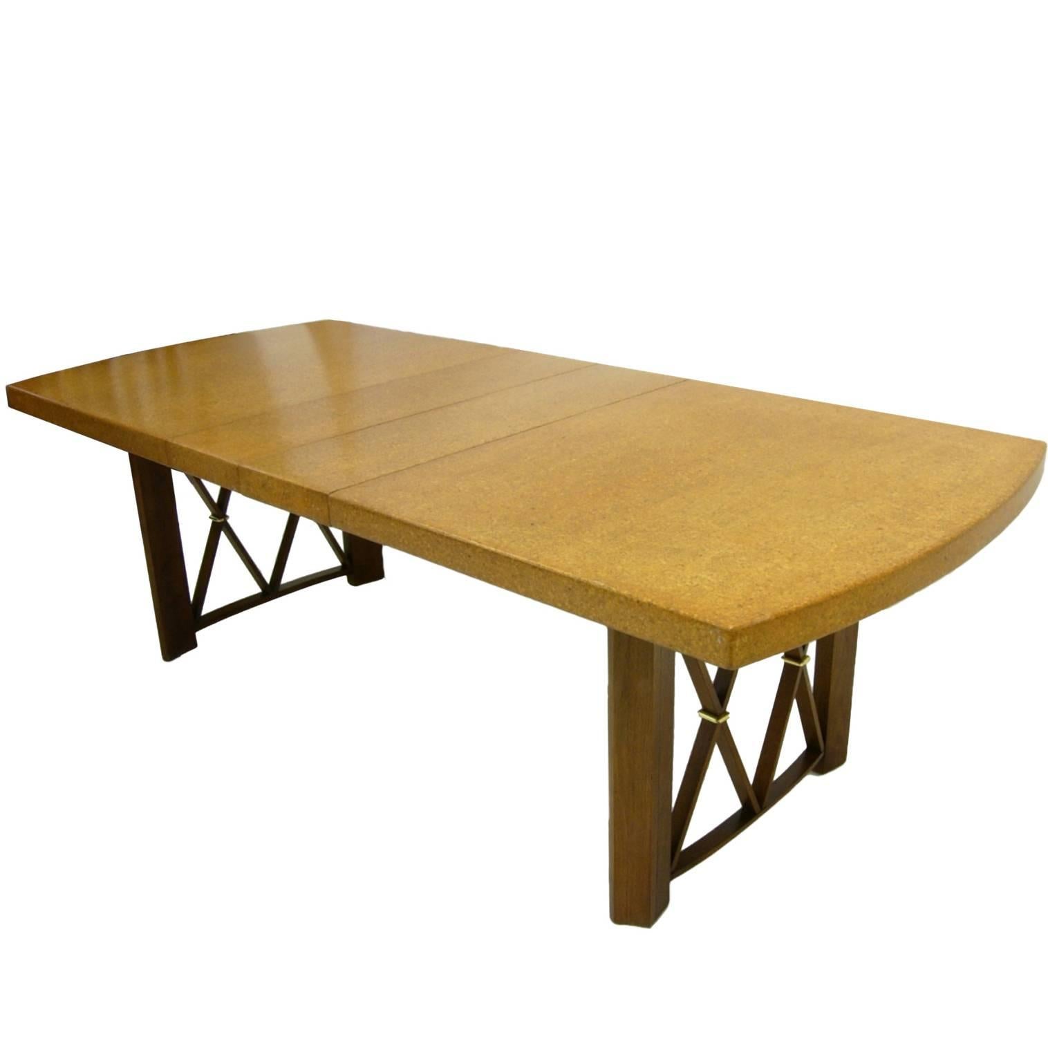 Stunning Paul Frankl Cork Top Dining Table by Johnson Furniture Company