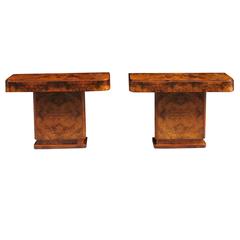 Rare Pair of French Art Deco Consoles