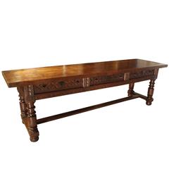 18th Century Spanish Oak Refectory Table