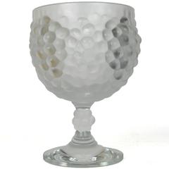Lalique Footed Centerpiece Bowl with Raised Grape Decoration