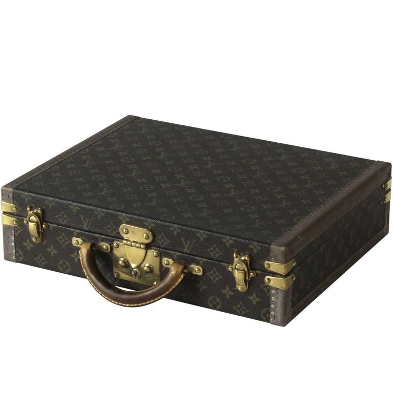Vintage French President Briefcase in Monogram Canvas from Louis Vuitton,  1990 for sale at Pamono