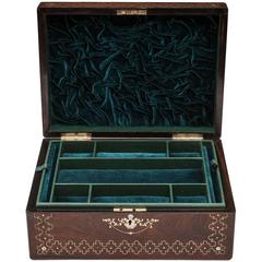 Antique Rosewood Jewellery Box