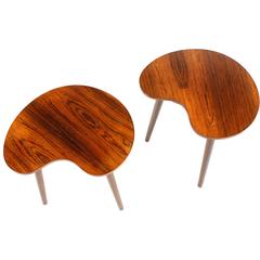 Pair of 1950s End Tables in Rosewood 6