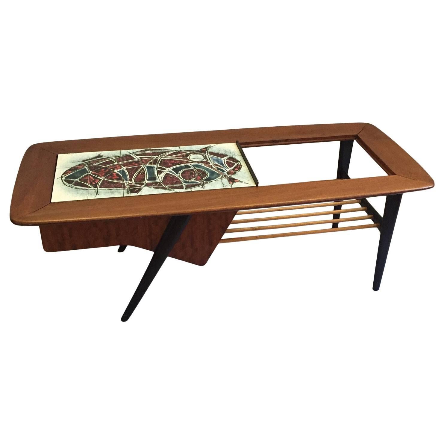 Alfred Hendrickx Coffee Table for Belform, Belgium, 1950s For Sale