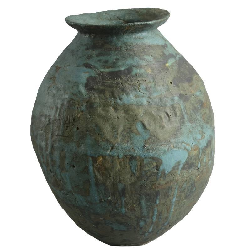 Unique Vase of Mixed Clays by Ewen Hendersen For Sale