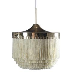 Ceiling Light by Hans-Agne Jakobsson in Brass and Silk