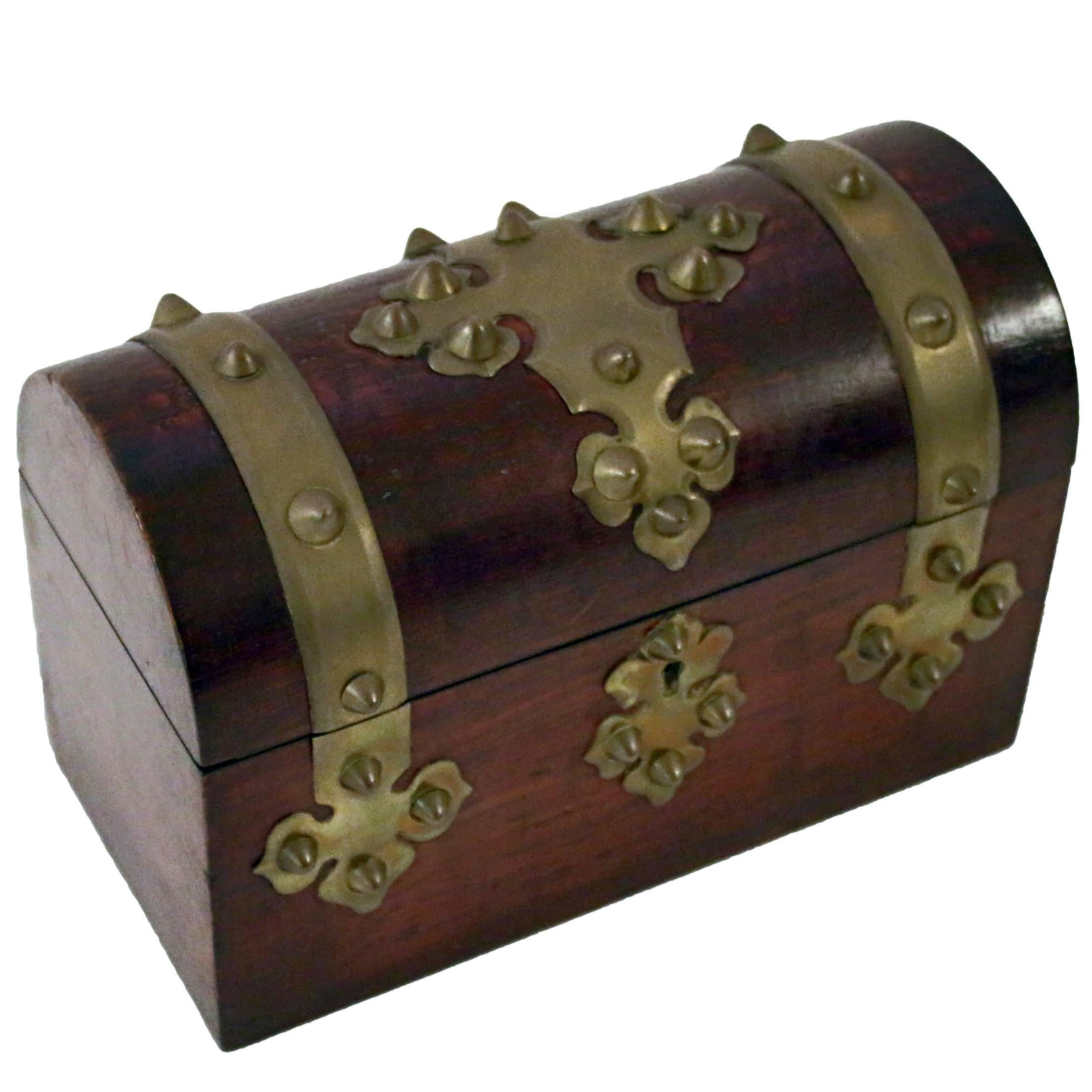 19th Century Domed Walnut File Box
