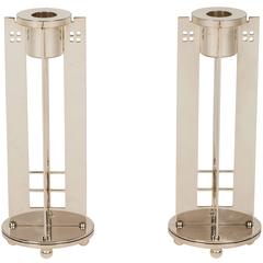 Silver Plated "King Richard" Candleholders by Richard Meier for Swid Powell