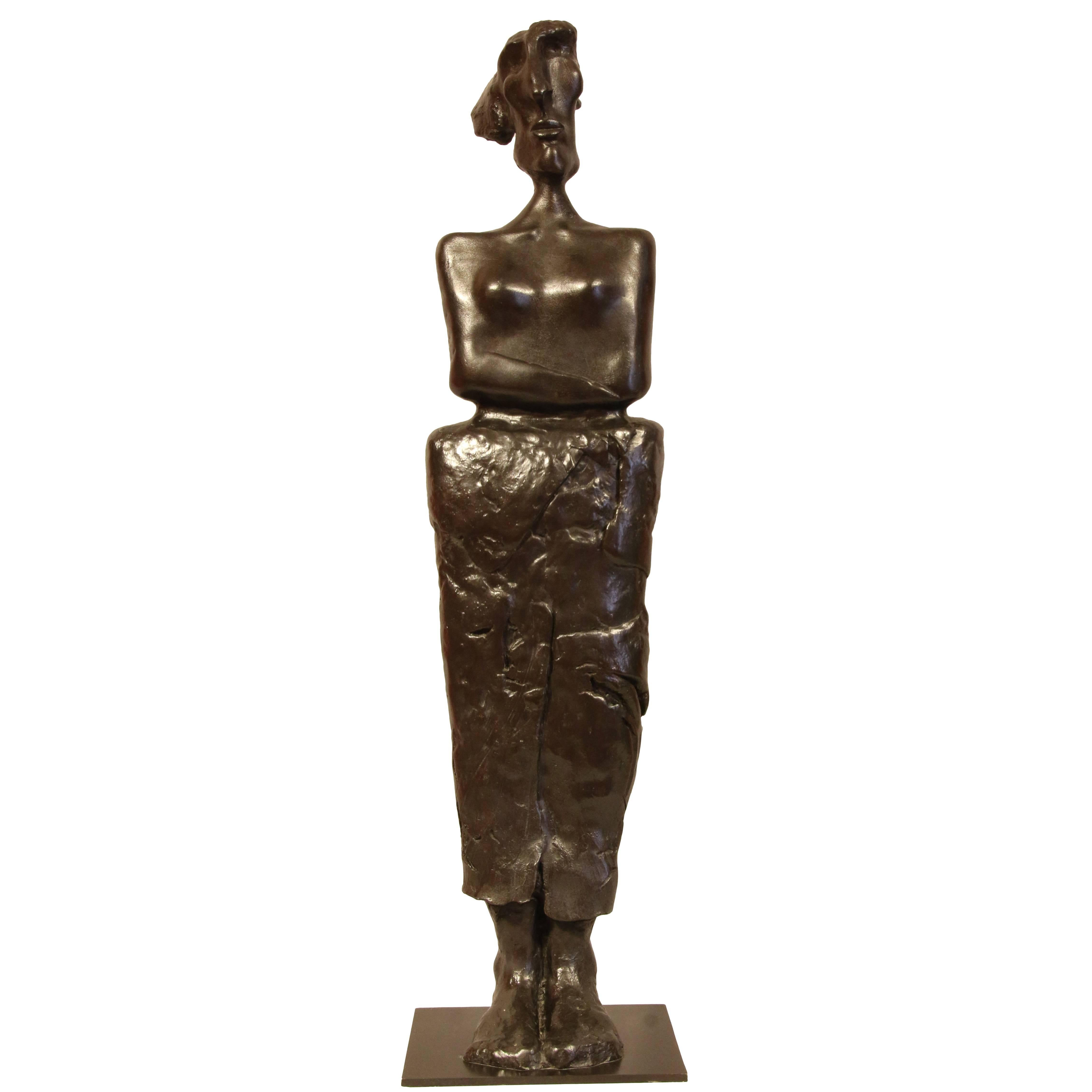 Bronze Sculpture "Chained Woman" by Jacques Tenenhaus For Sale