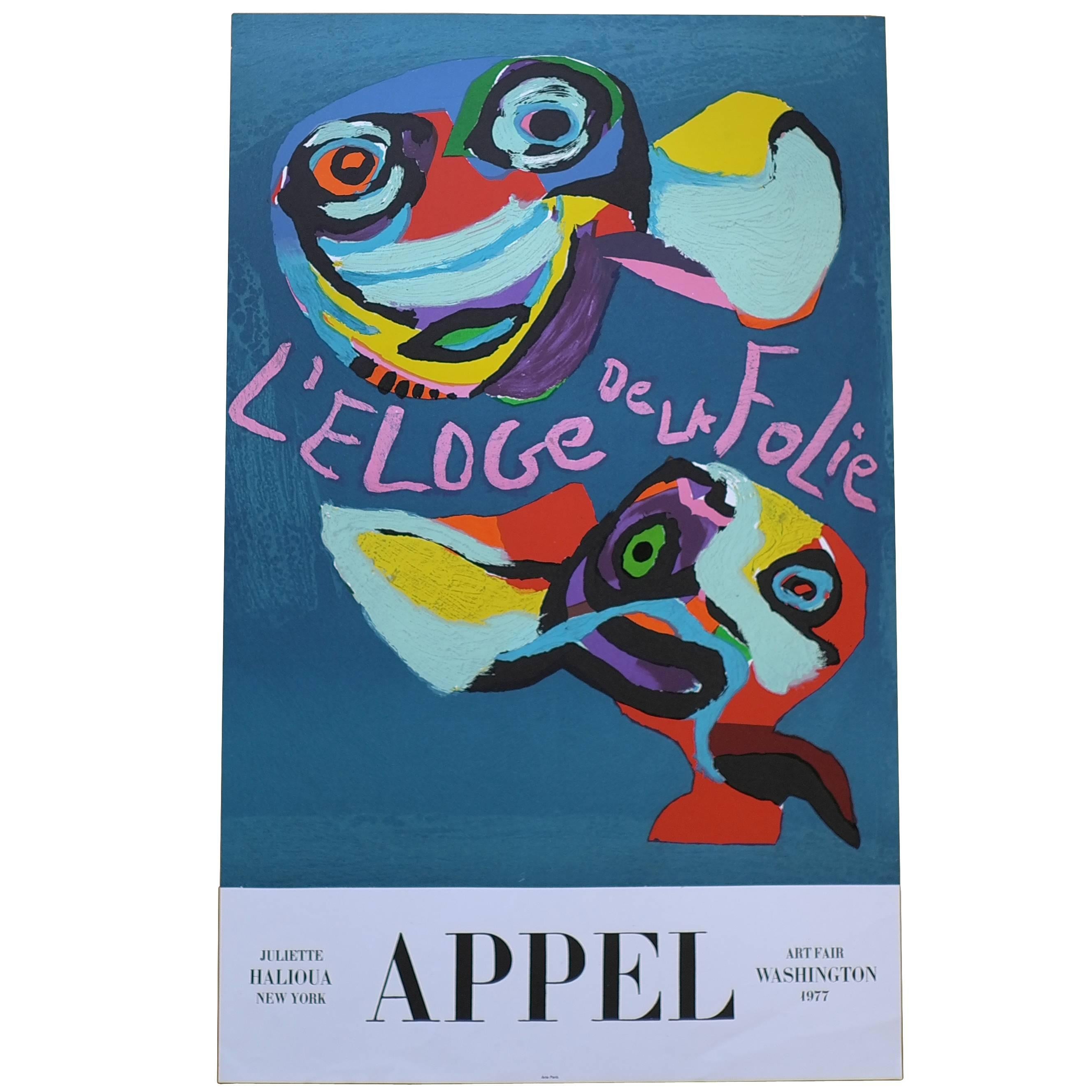 Karel Appel Litho Poster, Art Fair Washington
