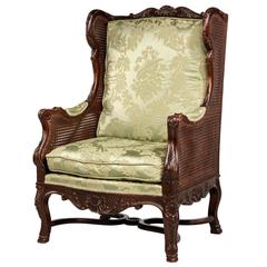 Early 20th Century Mahogany Framed Bergere Chair 10