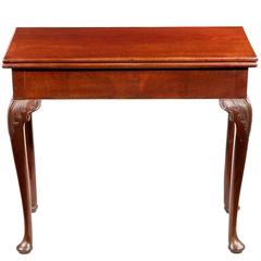 Chippendale Period Mahogany Card Table