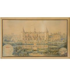 August Font i Carreras "Barcelona, 1846-1924" Watercolor on Paper Signed
