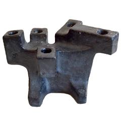 Brutalist Ceramic Candleholder by Helene Aigner 8