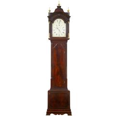Antique 18th Century Flame Mahogany Musical Longcase Clock by Rimbault