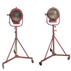Pair of Mole Richardson Rolling Spotlights 3