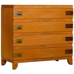 Widdicomb Modern Commode in Mahogany and Brass