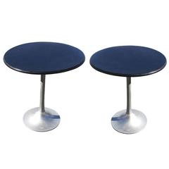 Pair Vintage Midcentury Saarinen Style Tables 