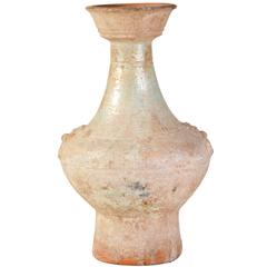 Han Dynasty Green Glazed Red Pottery 'Hu' Jar