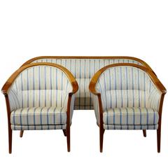 1960s Danish Teak Horseshoe Shaped Three Piece Living Room Suite