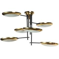 Large Six-Arm Chandelier by Stilnovo 3