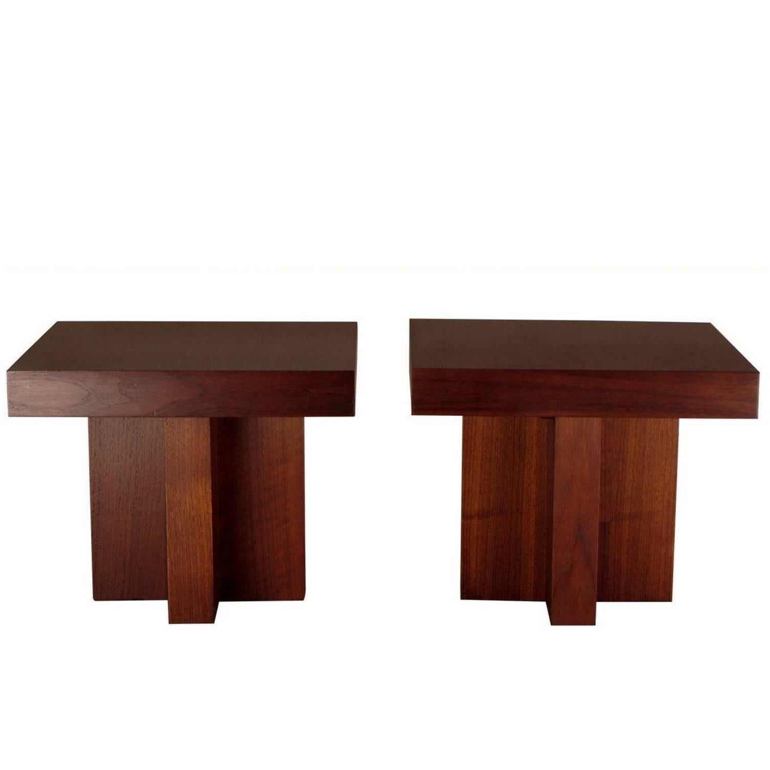 Pair of Occasional Tables by Milo Baughman For Sale