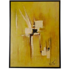 Mid-Century Abstract Modern Painting, Signed by Artist