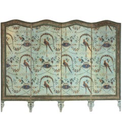 A French Neoclassical Four-Panel Wallpaper Screen
