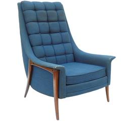 High Back Midcentury Lounge Chair by Kroehler