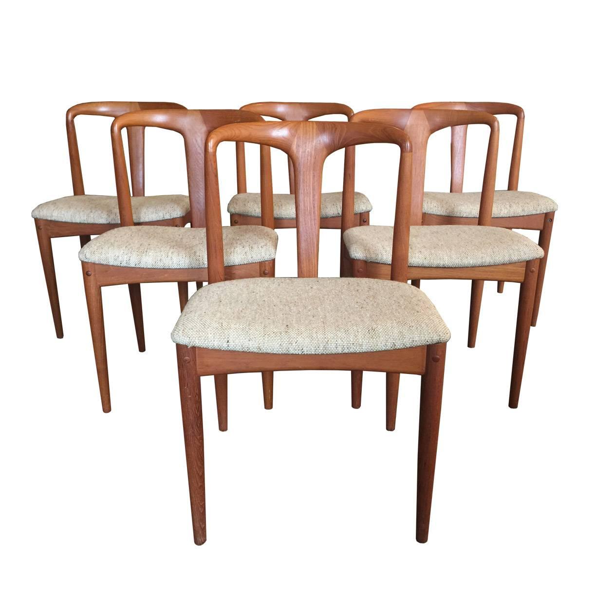 Set of Six (6) Danish dining chairs by Johannes Andersen
