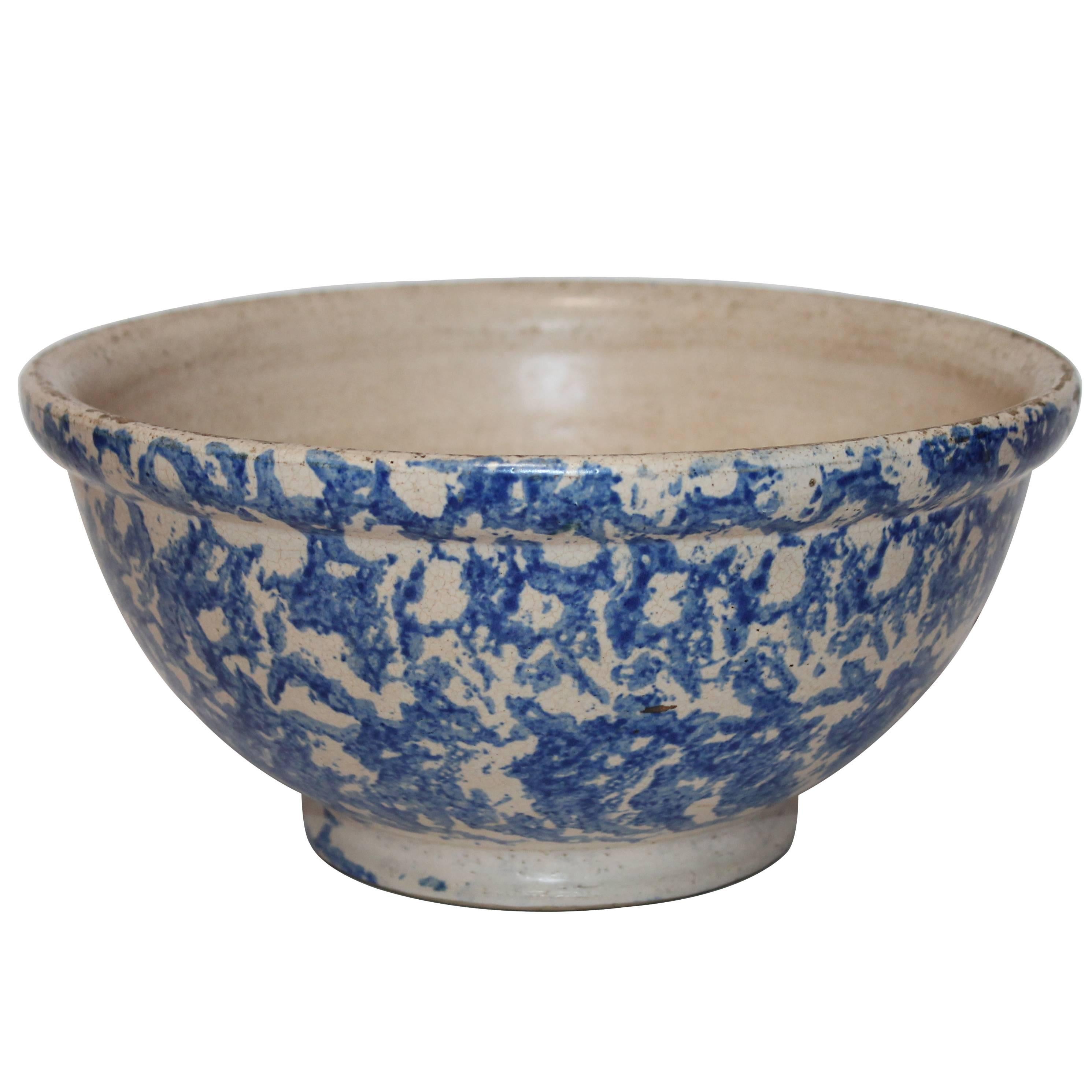 Rare and Unusual Signed Elsinore Pottery Spongeware Bowl