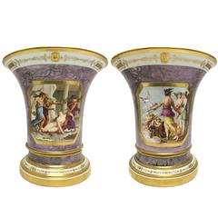 Period Vienna Porcelain Cachepots of the Highest Quality Early 19th Century
