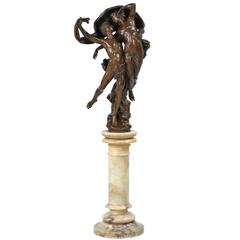 Eugéne Marioton Sculpture de groupe en bronze de "La Danse"