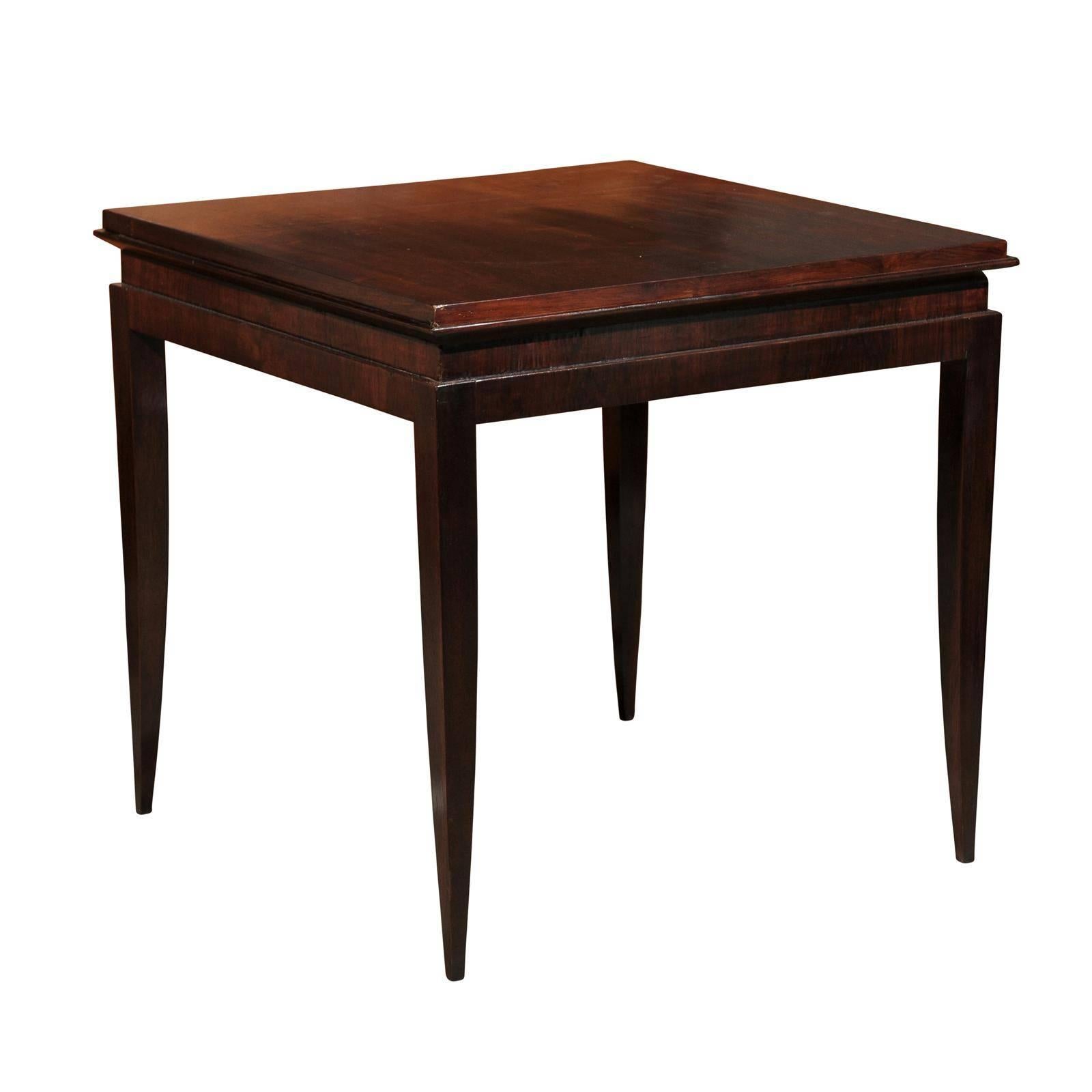 Art Deco Figured Wood Game Table
