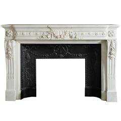 Louis XVI Mantel with Cast Iron Insert 'NY-138'