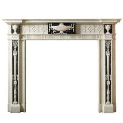 18th Century Regency Mantel with Antico Verde Fluted Frieze "Ny-134"